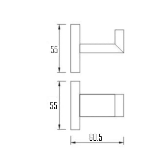 KIRUNA SINGLE ROBE HOOK-­KIR-K72