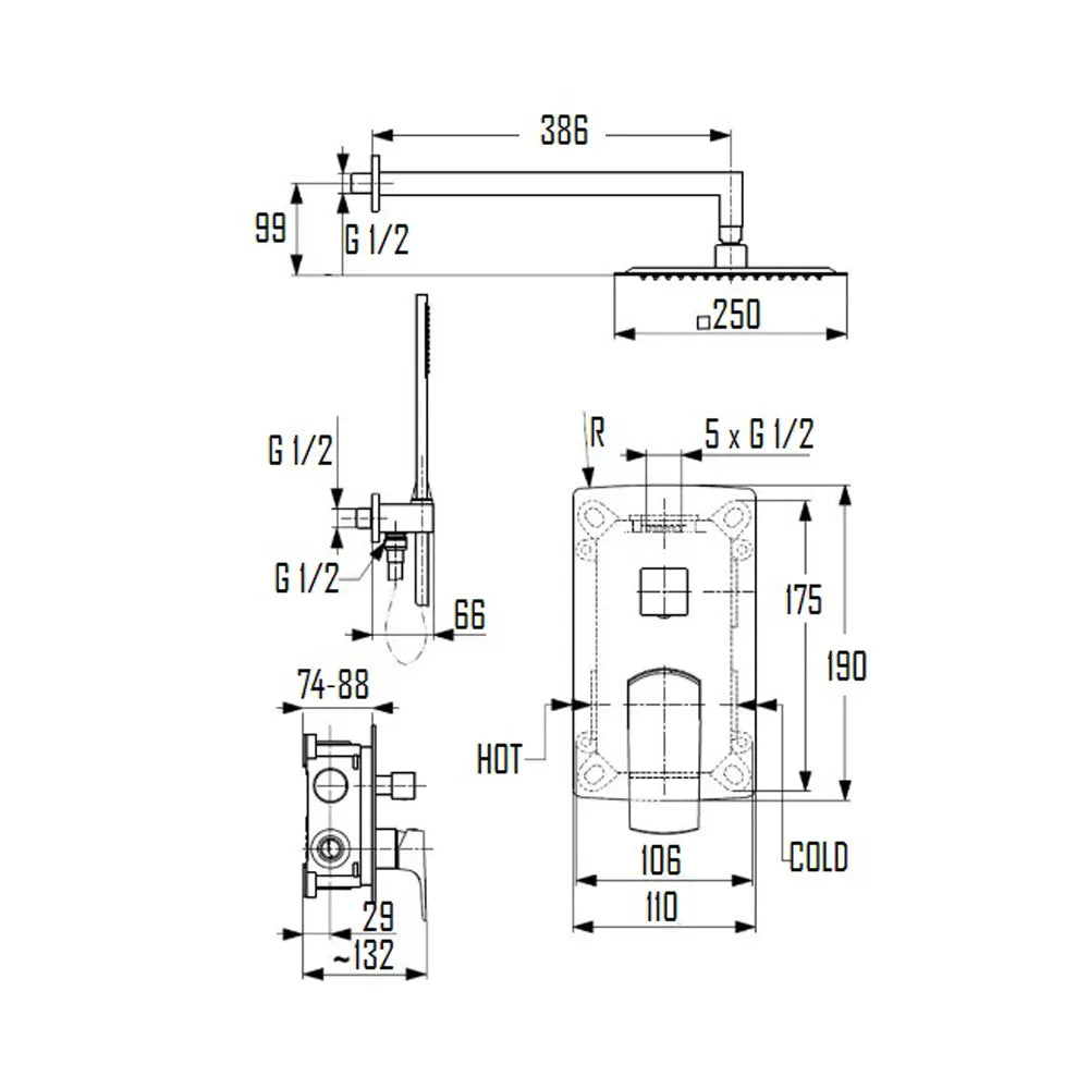 KIRUNA SHOWER-KIR-2031