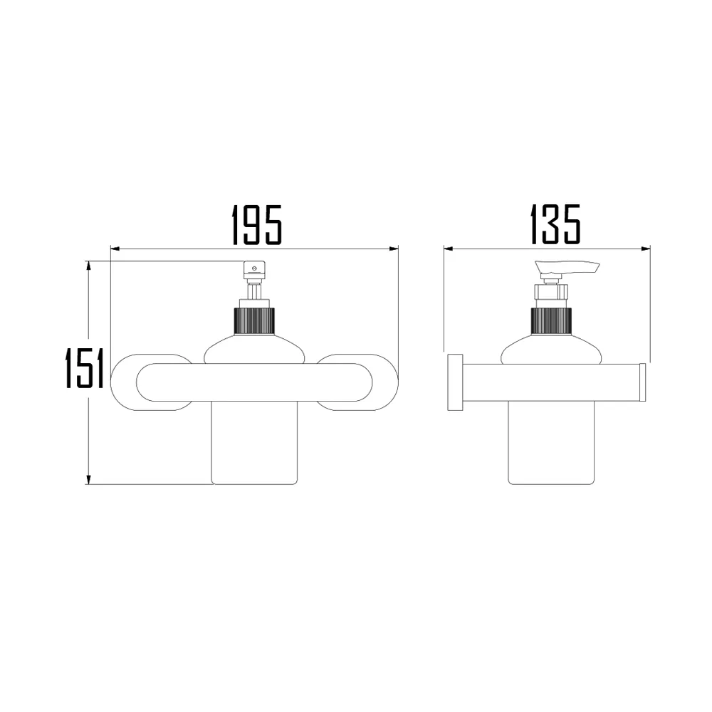 GRUMS SOAP DISPENCER W/HOLDER-GRU-861