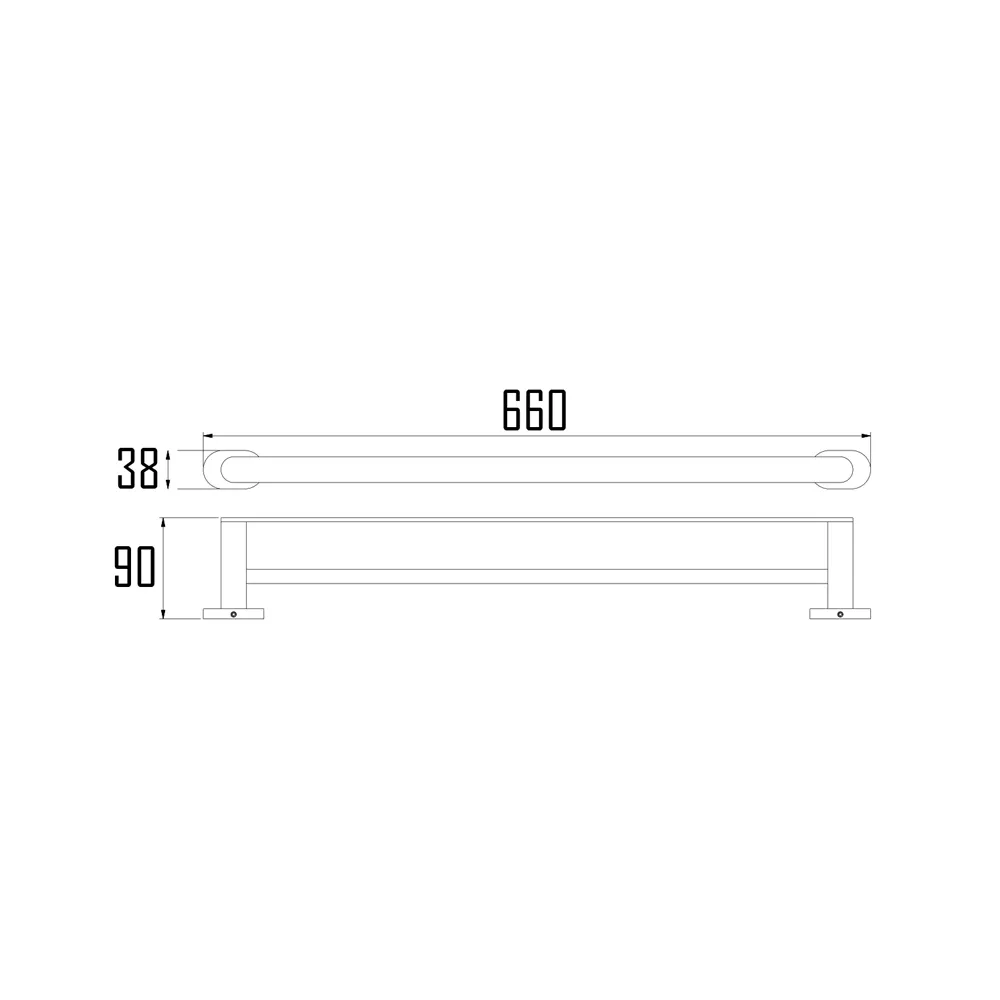 GRUMS DOUBLE TOWEL BAR-GRU-853