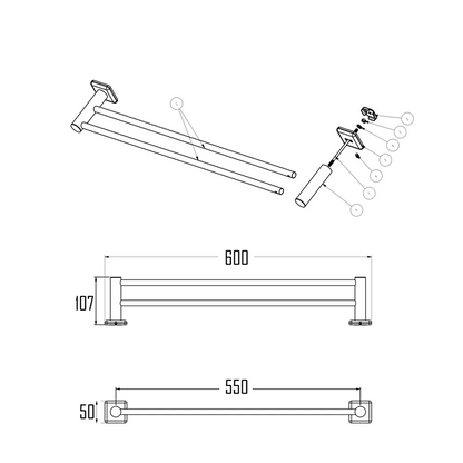 NORRMALM TOWEL BAR-NOR-802