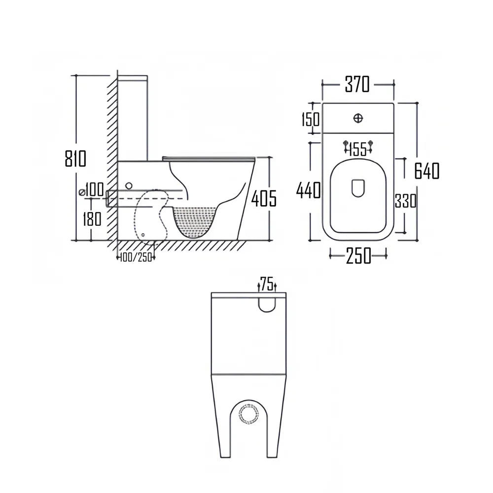 RODBO TWO PIECE TOILET-ROD-8016