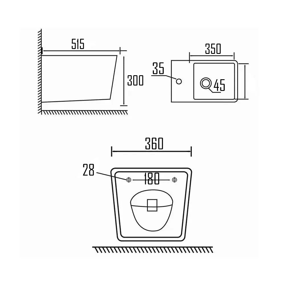 RODBO WALL HUNG BIDET-ROD-8017