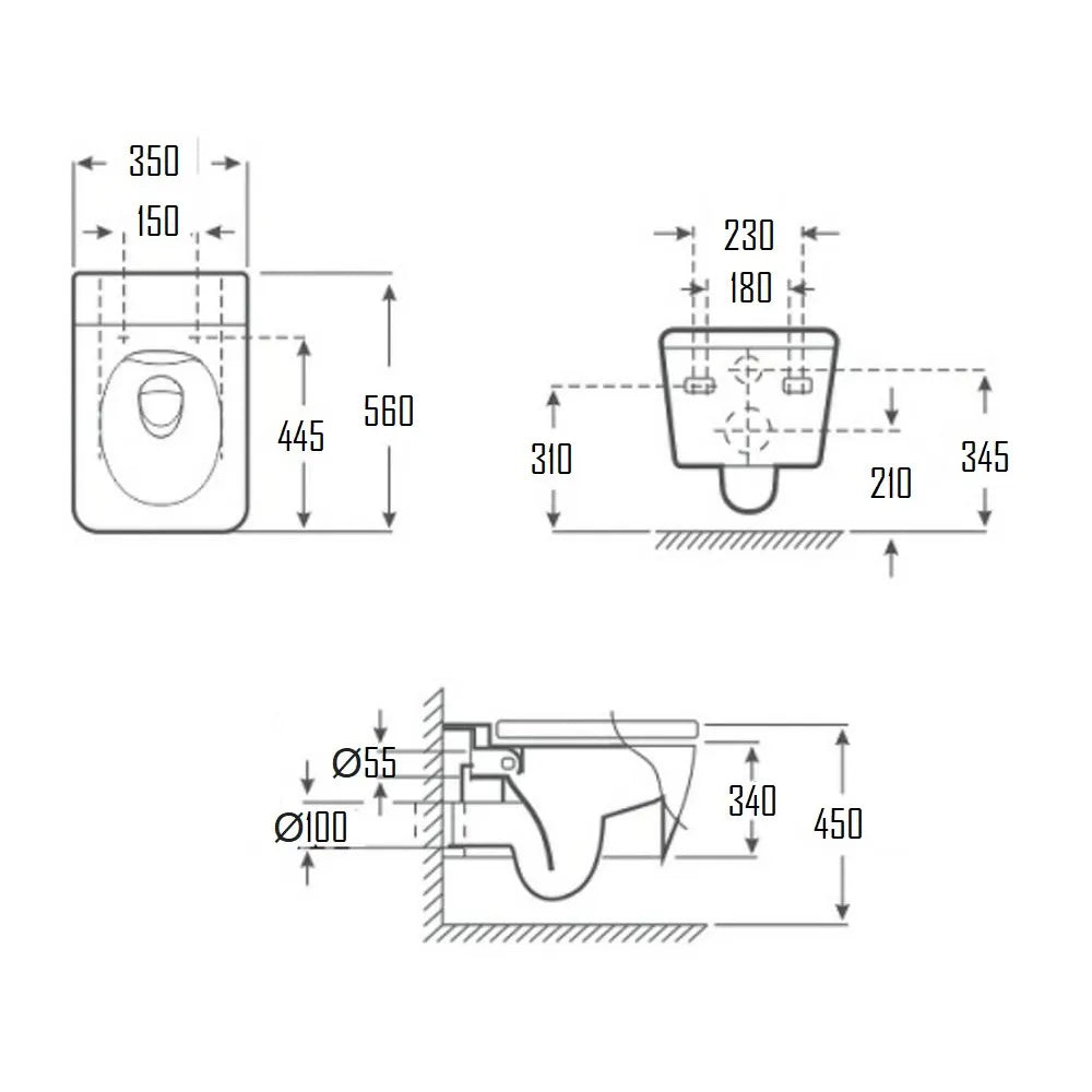ADVER WALL HUNG WC-ADV-8011