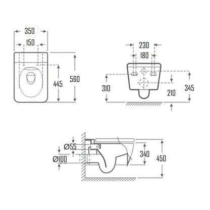 ADVER WALL HUNG WC-ADV-8011