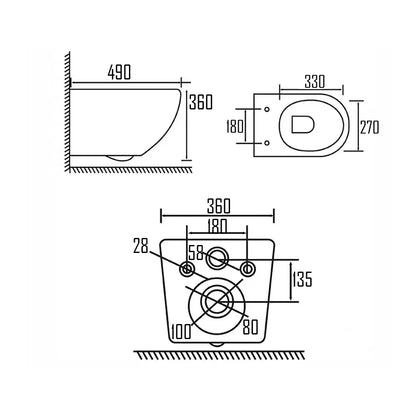 PARON WALL HUNG WC-PAR-201