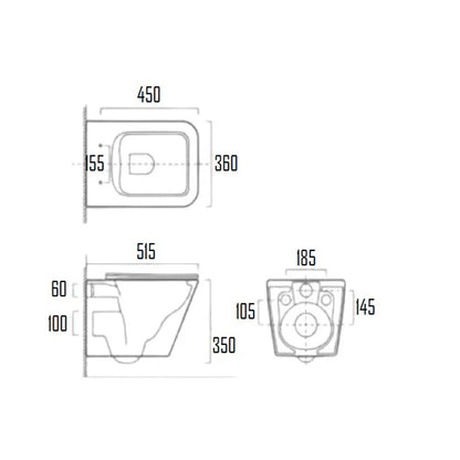RODBO WALL HUNG WC-ROD-8013