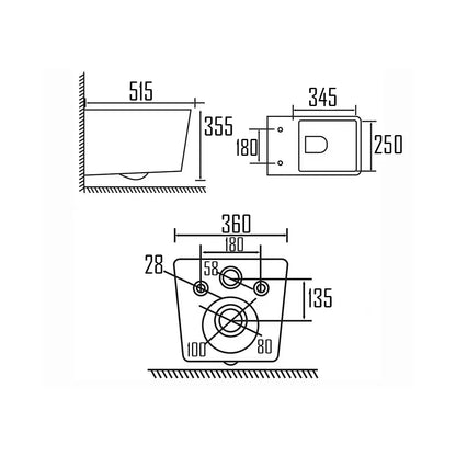 RODBO WALL HUNG WC-ROD-8014