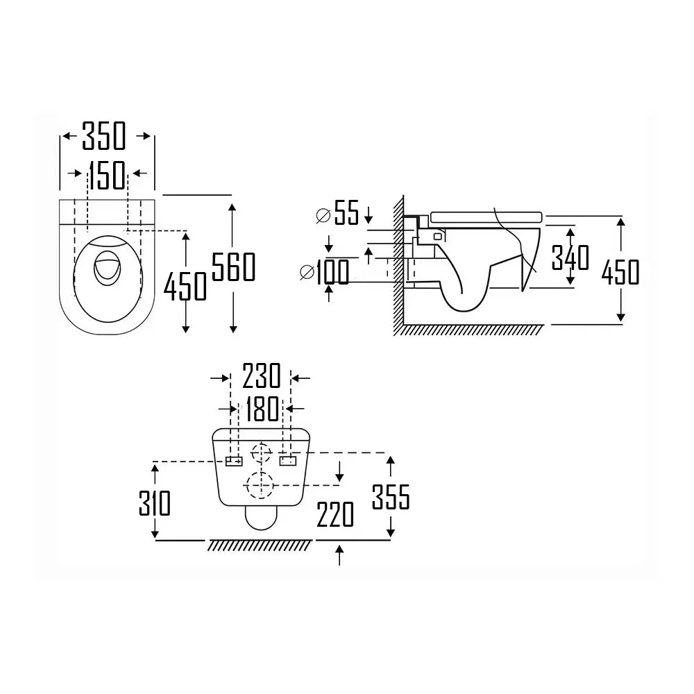 TREKA WALL HUNG WC-TRE-881