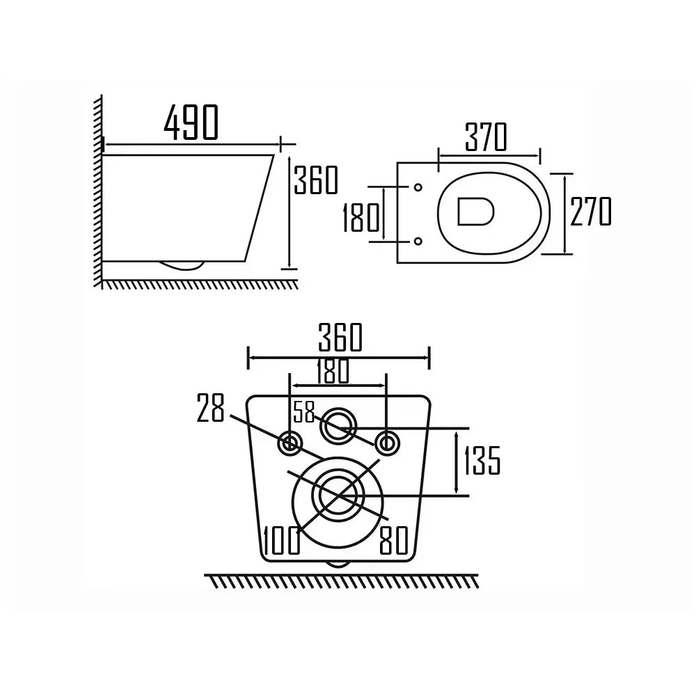 TREKA WALL HUNG WC-TRE-882