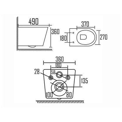 TREKA WALL HUNG WC-TRE-882