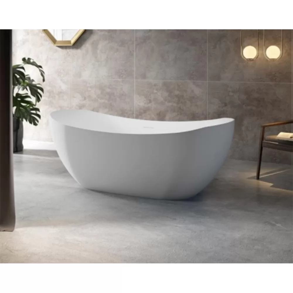 Matte White freestanding bathtub by TuCasa Dubai